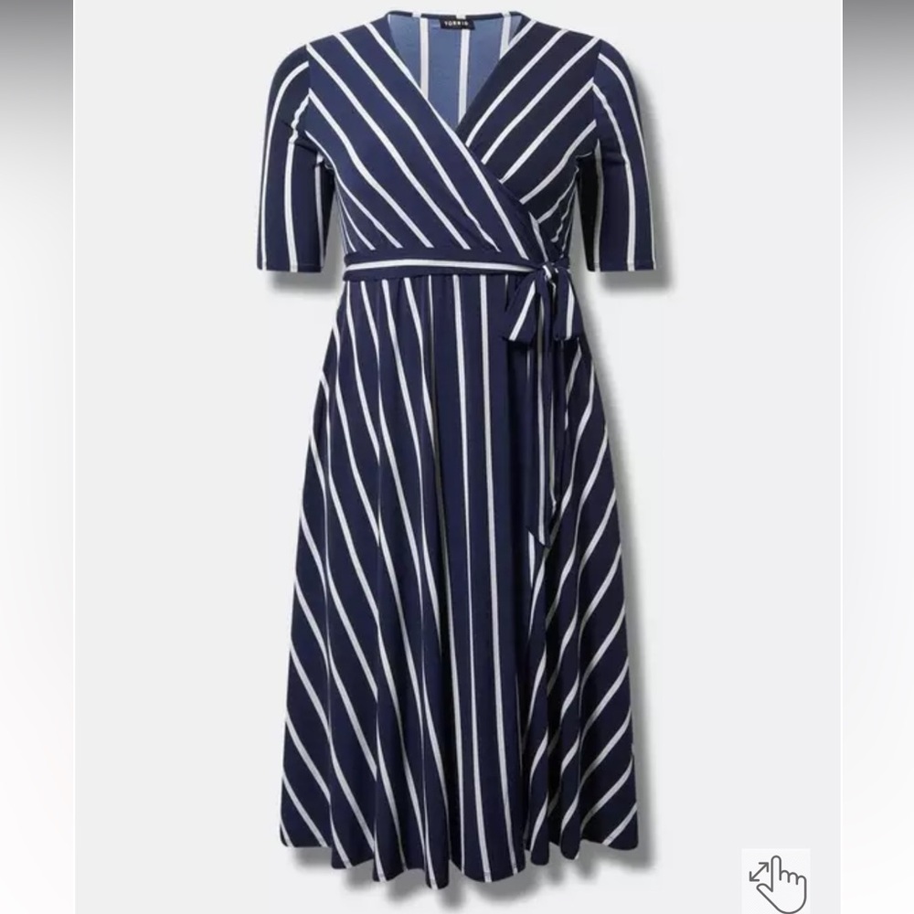Navy striped dress